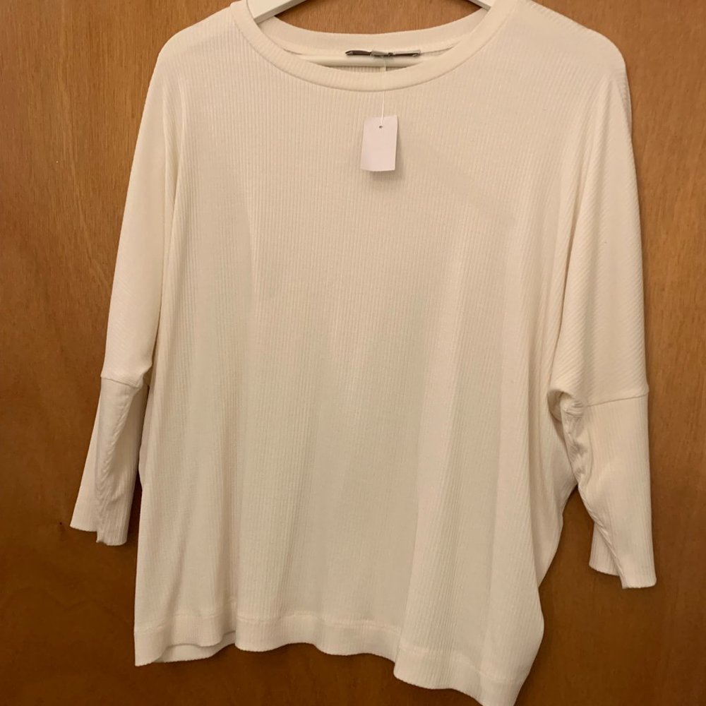 Ribbed Dolman Poncho Top
